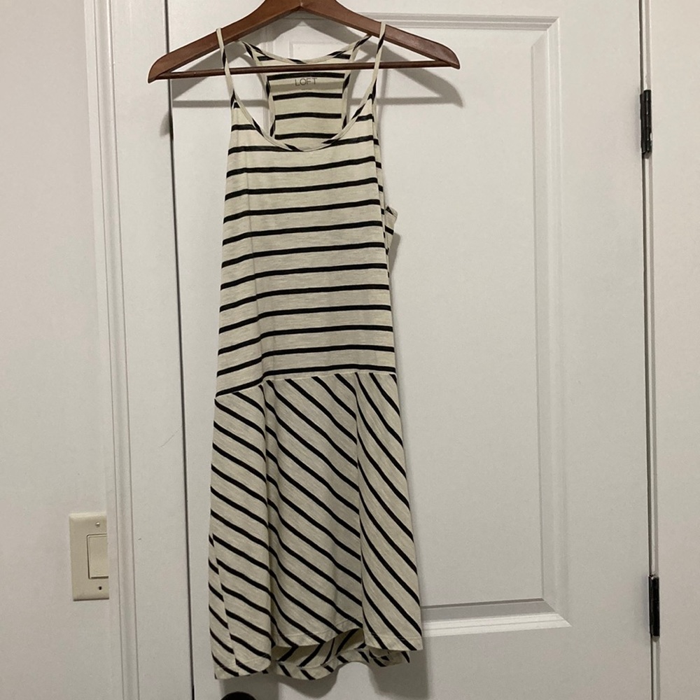 LOFT striped beach cover up